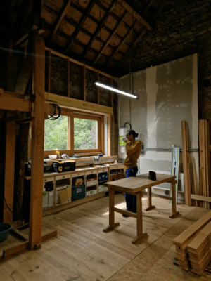 Le coin de l'établi, enfin bientôt il y aura un établi ici