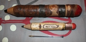 Tournage d'un crayon "gigogne"