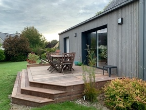 Terrasse bois sur plots - Cumaru