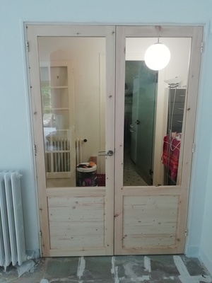 Porte double vitrée