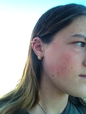 Boucle d'oreille en bois