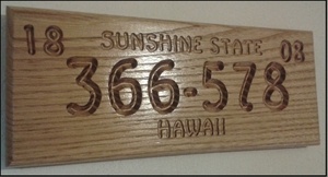 Plaque d'immatriculation en déco murale