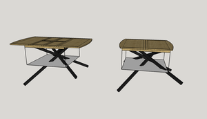 Plan table piétement mikado non finalisé