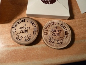 Magnets d'invitation à un mariage