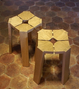 Petit tabouret en chêne