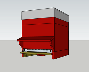 Ruche Dadant 10 cadres (et son caisson isolant)