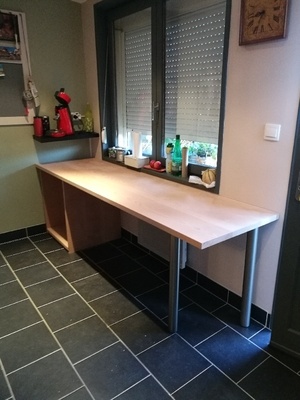 Plan de travail et caisson