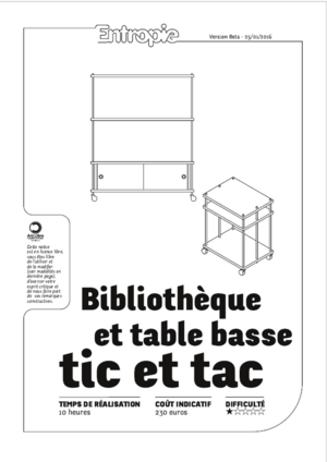 Bibliothèque et table d'appoint