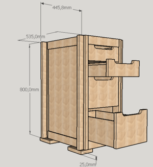 Plan meuble perceuse d’établi