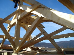 Charpente villa 4 pans