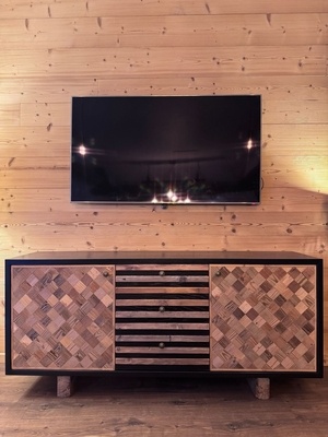 Buffet enfilade noie et vieux bois