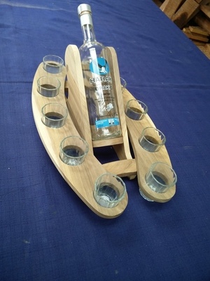 Support verres et bouteille