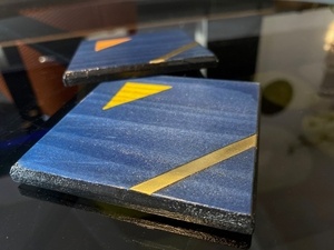Dessous de verre - marqueterie moderne