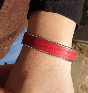 Bracelet bois et metal