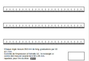Règle graduée à imprimer