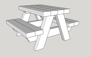 Table de Pique nique Ecureuil (ou barbie)