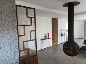 Claustra décoratif et banc / meuble à chaussures