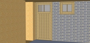 Conception d'un ensemble porte fenêtre en châtaignier