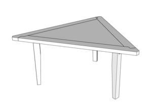 Table basse triangulaire