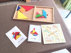 Boîte de jeu et tangram