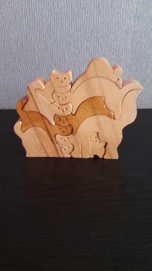 Puzzle en bois massif de hêtre