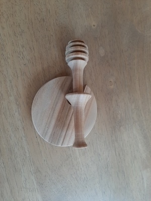 Cuiller à miel et couvercle