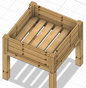 Carré potager sur pied, démontable sans colle sans vis