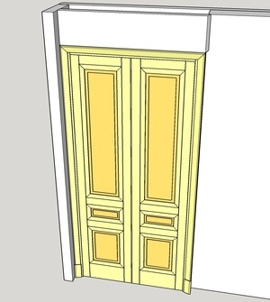 Grandes portes de placard à l'ancienne