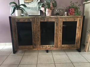 Buffet bas Bois de palette et métal