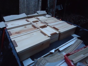 Recyclage de caisse de vin