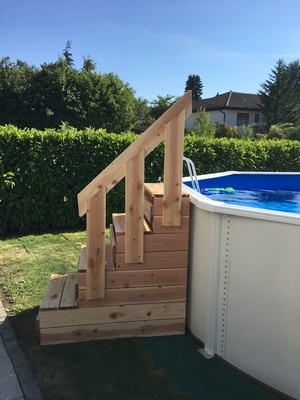 Escalier pour piscine hors sol