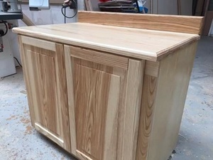 Meuble évier frêne