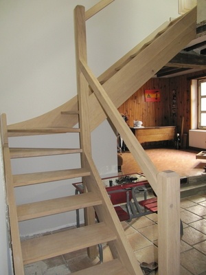 Escalier balancé en chêne