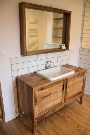 Meuble salle de bain avec miroir