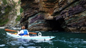 test aux grottes de Morgat, presqu'île de Crozon
