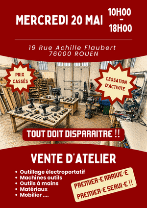 Vente d'atelier