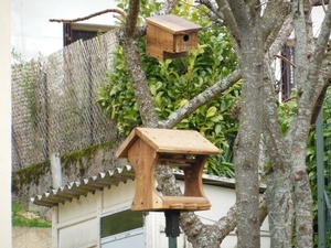 Nichoirs et mangeoires pour oiseaux en chêne
