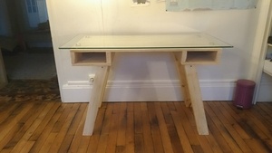 Bureau de chambre d'enfant #1 en bois de palette