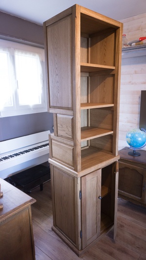 Meuble de salle de bain sur mesure en Chêne massif