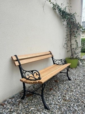 Restauration d'un banc en chêne