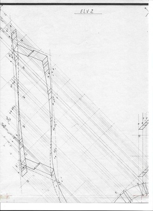 Epure d'un limon débillardé élevation