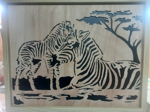 Maman et bébé zèbre