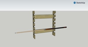 Porte queues de billard horizontal