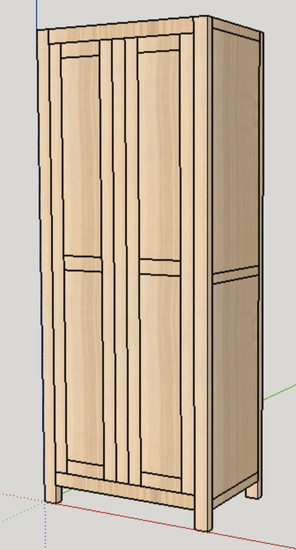Placard à skis - plan sketchup