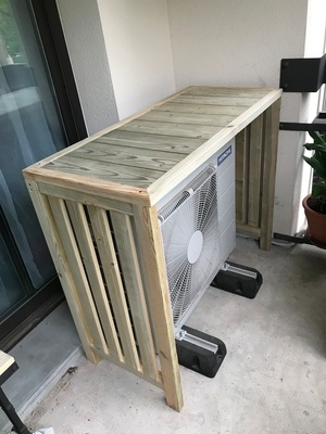 Cache climatiseur de terrasse