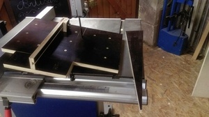 Gabarit Queue d'Aronde a la scie a ruban .