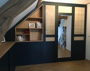 Dressing et meuble de salle de bains à porte en sisal