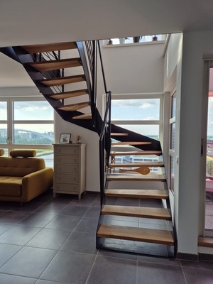 Escalier bois métal