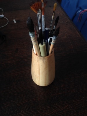 Pot à pinceaux en buis