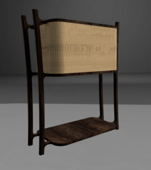 Meuble à porte à cylindre pour ampli de guitare